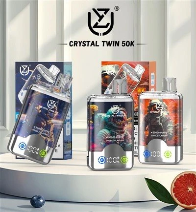 UZY CRYSTAL TWIN 50000 (Doble Sabores) Ñe'ẽpoty ha ñe'ẽpoty ñemohenda.